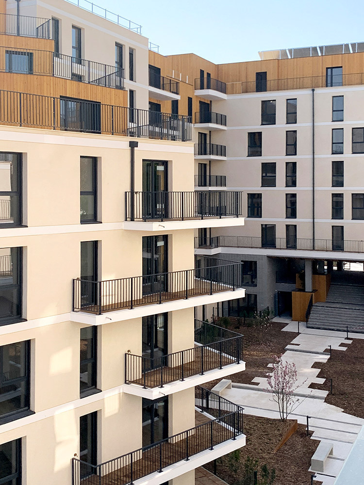 Extérieur bâtiment, hall designé par Interface design pour un promoteur